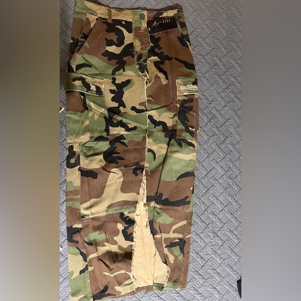Camouflage Maxi Skirt